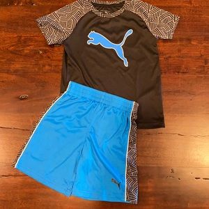 Puma athletic tee & shorts, size 5